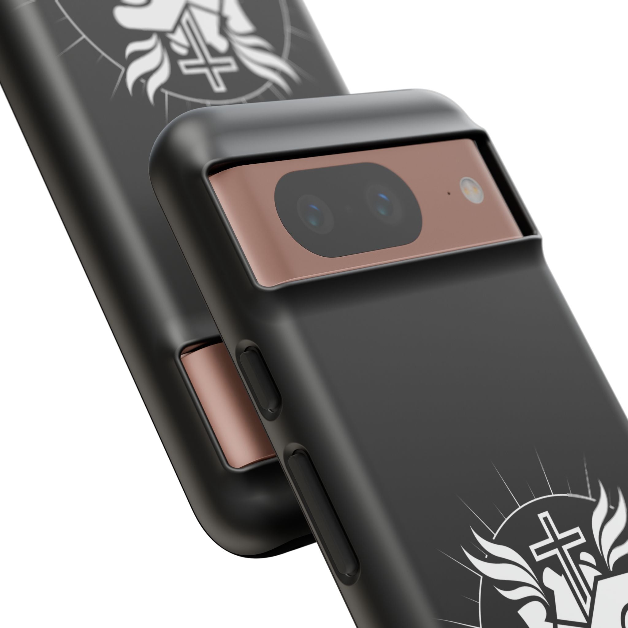 Sacred Heart Cross Phone Case — Faith-Inspired Christian Armor for iPhone