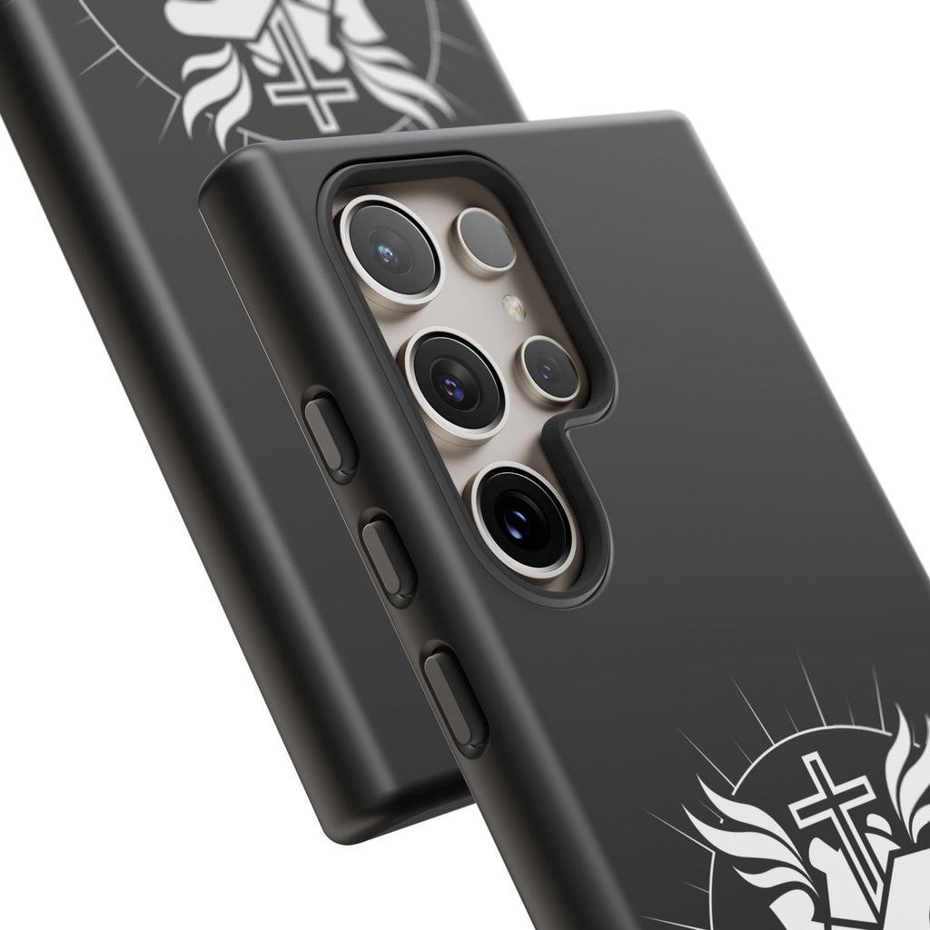 Sacred Heart Cross Phone Case — Faith-Inspired Christian Armor for iPhone