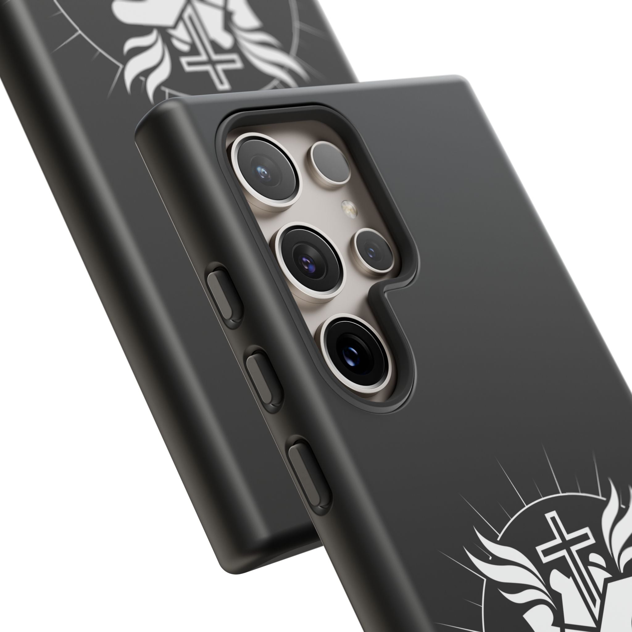 Sacred Heart Cross Phone Case — Faith-Inspired Christian Armor for iPhone
