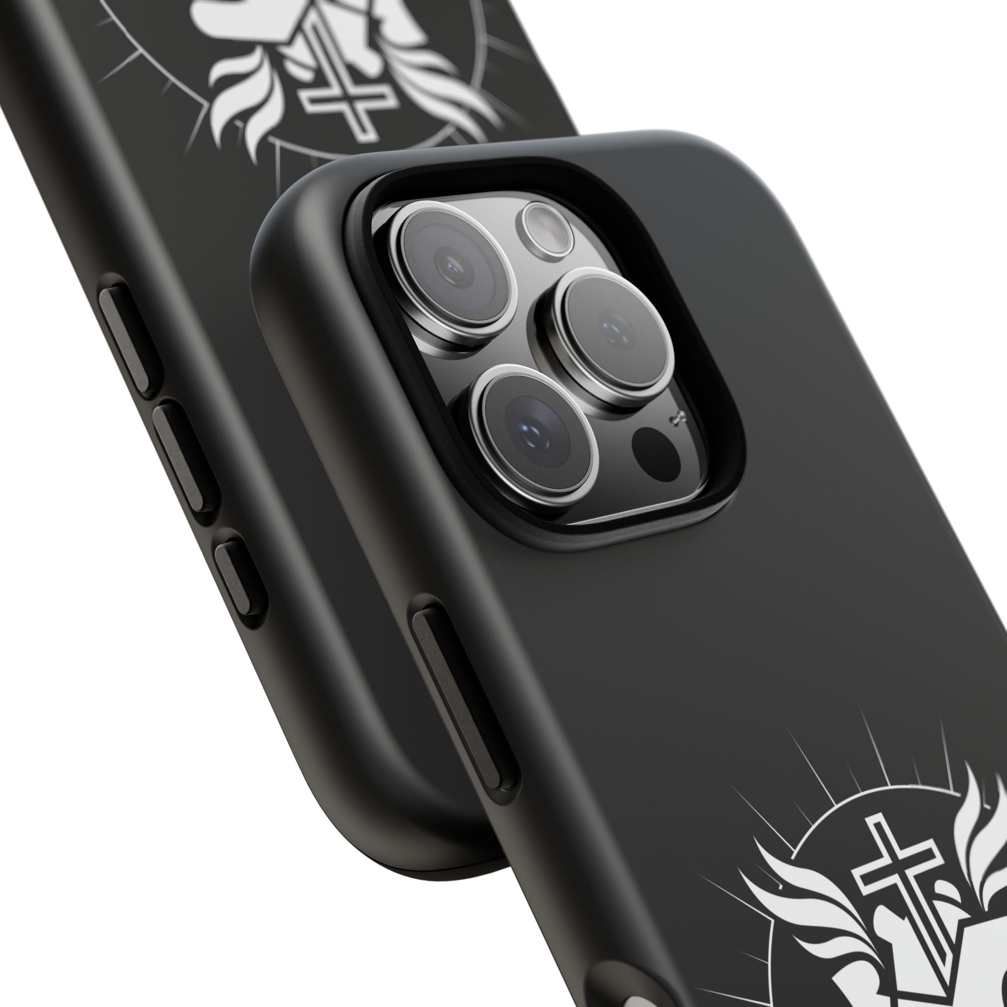 Sacred Heart Cross Phone Case — Faith-Inspired Christian Armor for iPhone