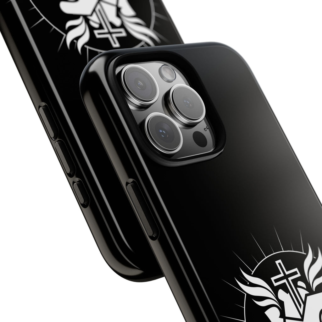 Sacred Heart Cross Phone Case — Faith-Inspired Christian Armor for iPhone