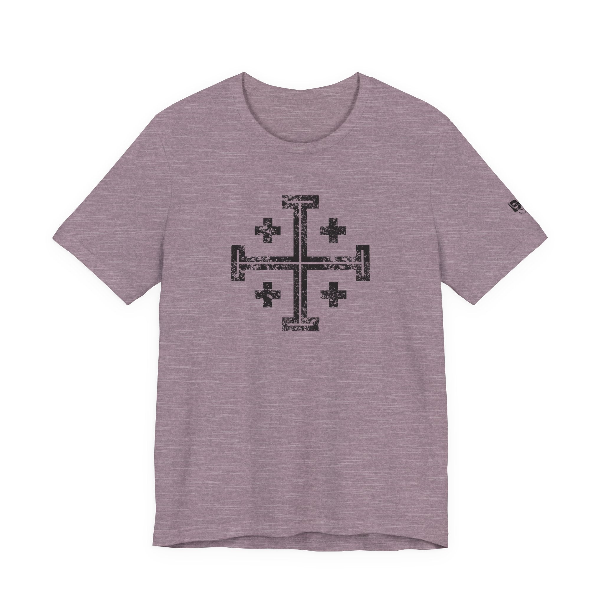 Jerusalem Cross T‑Shirt — Distressed Christian Cross Graphic Tee