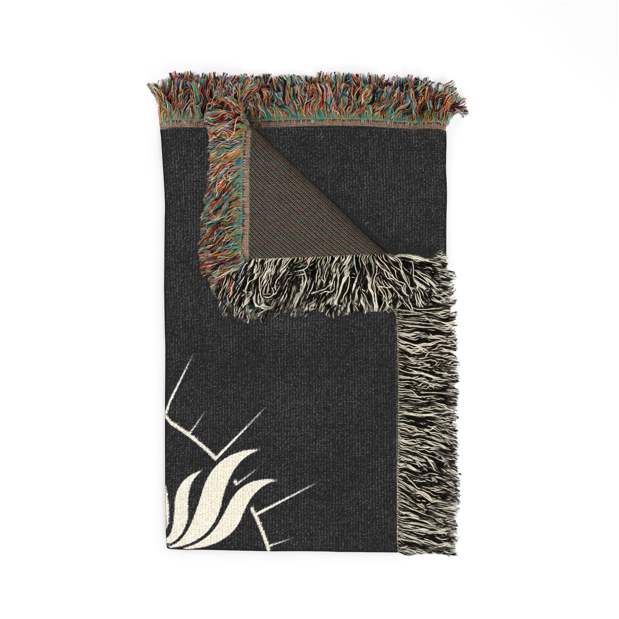 Sacred Heart Woven Blanket – Religious Heart & Cross Throw