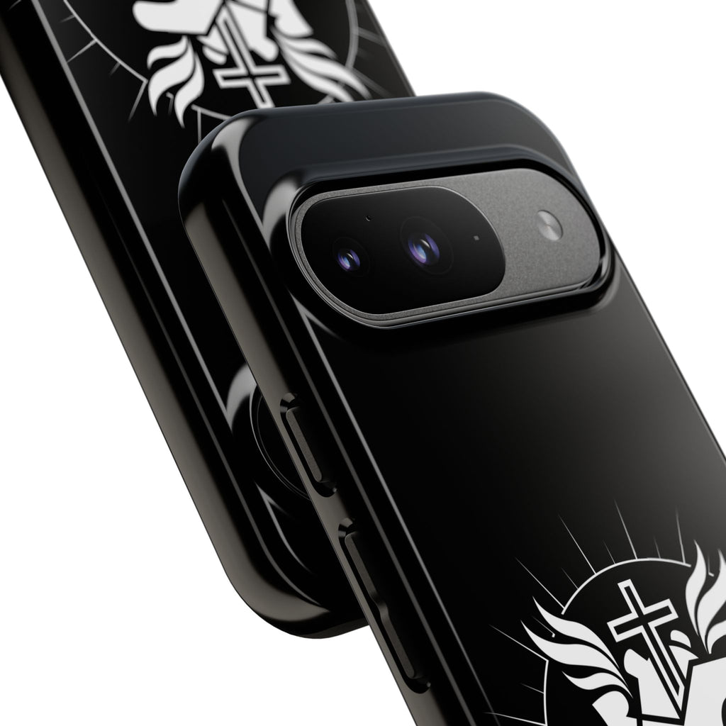 Sacred Heart Cross Phone Case — Faith-Inspired Christian Armor for iPhone