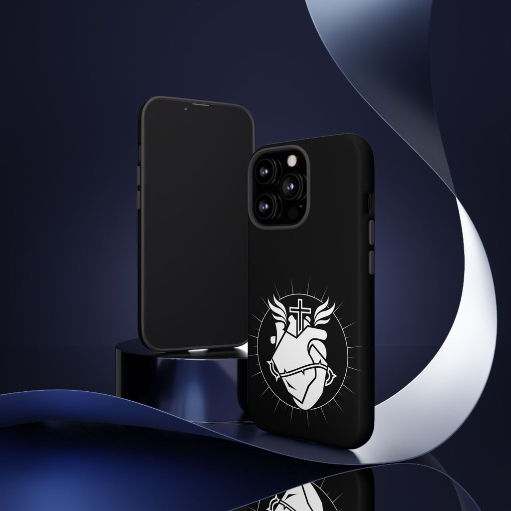 Sacred Heart Cross Phone Case — Faith-Inspired Christian Armor for iPhone