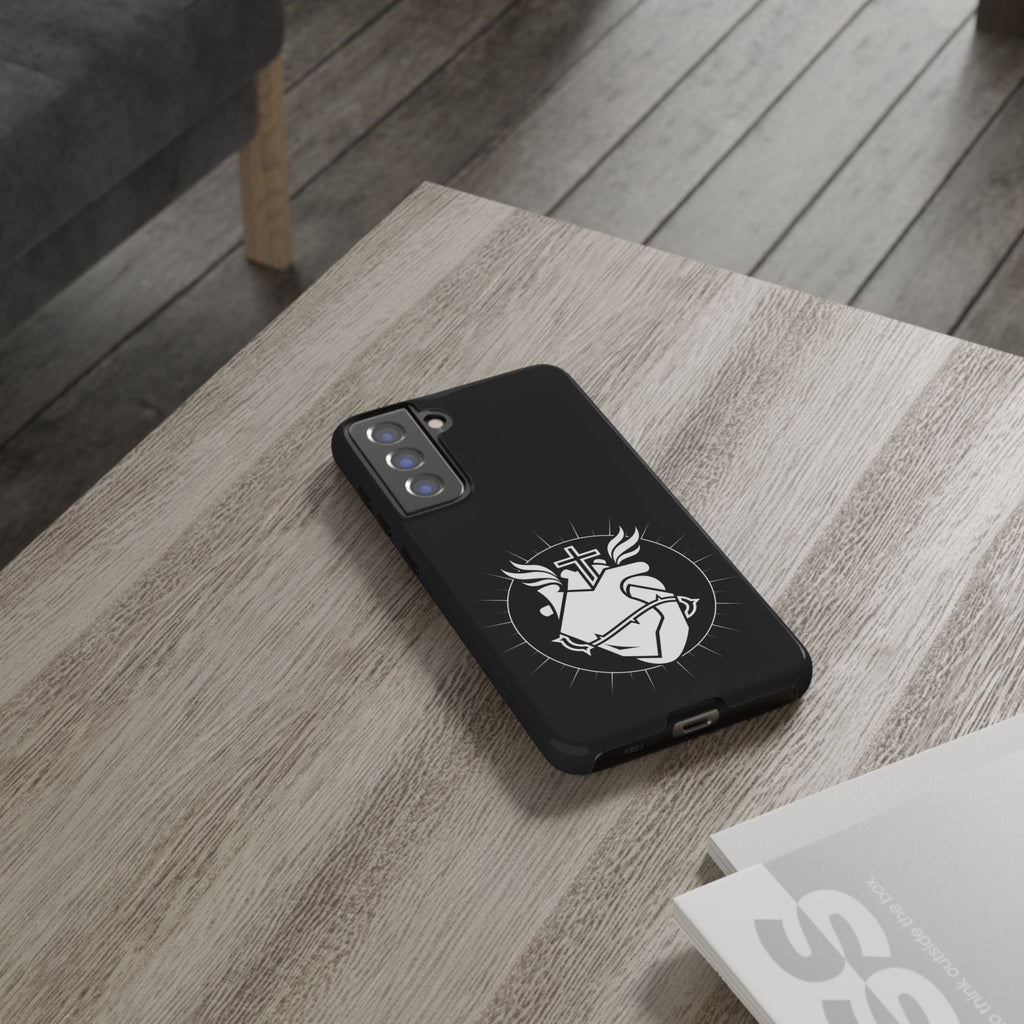 Sacred Heart Cross Phone Case — Faith-Inspired Christian Armor for iPhone