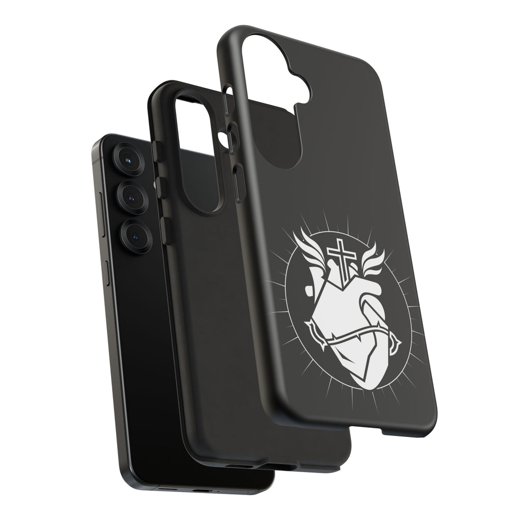Sacred Heart Cross Phone Case — Faith-Inspired Christian Armor for iPhone