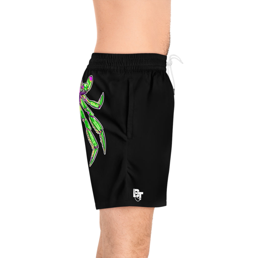 Mardi Gras Crab Graphic Swim Shorts