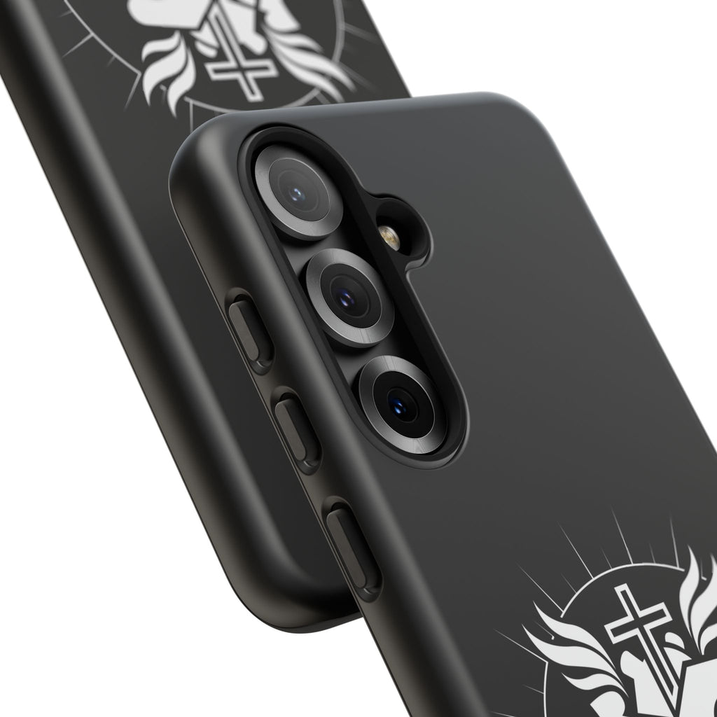Sacred Heart Cross Phone Case — Faith-Inspired Christian Armor for iPhone