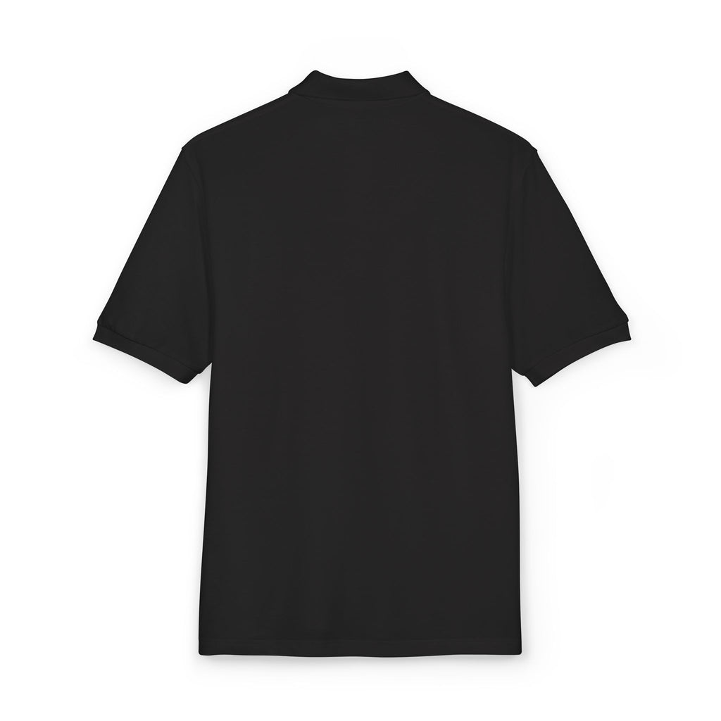 Embroidered Heart Crest Polo Shirt — Subtle White Chest Logo