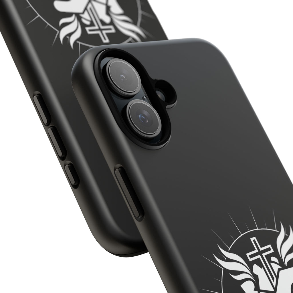 Sacred Heart Cross Phone Case — Faith-Inspired Christian Armor for iPhone