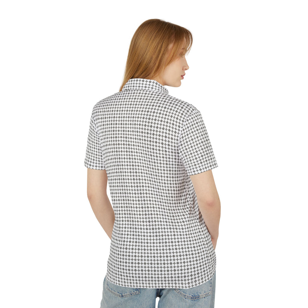 Classic Houndstooth Polo Shirt — All-Over Print