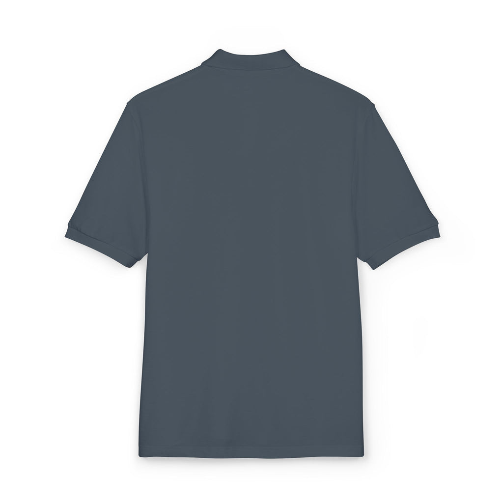 Embroidered Heart Crest Polo Shirt — Subtle White Chest Logo