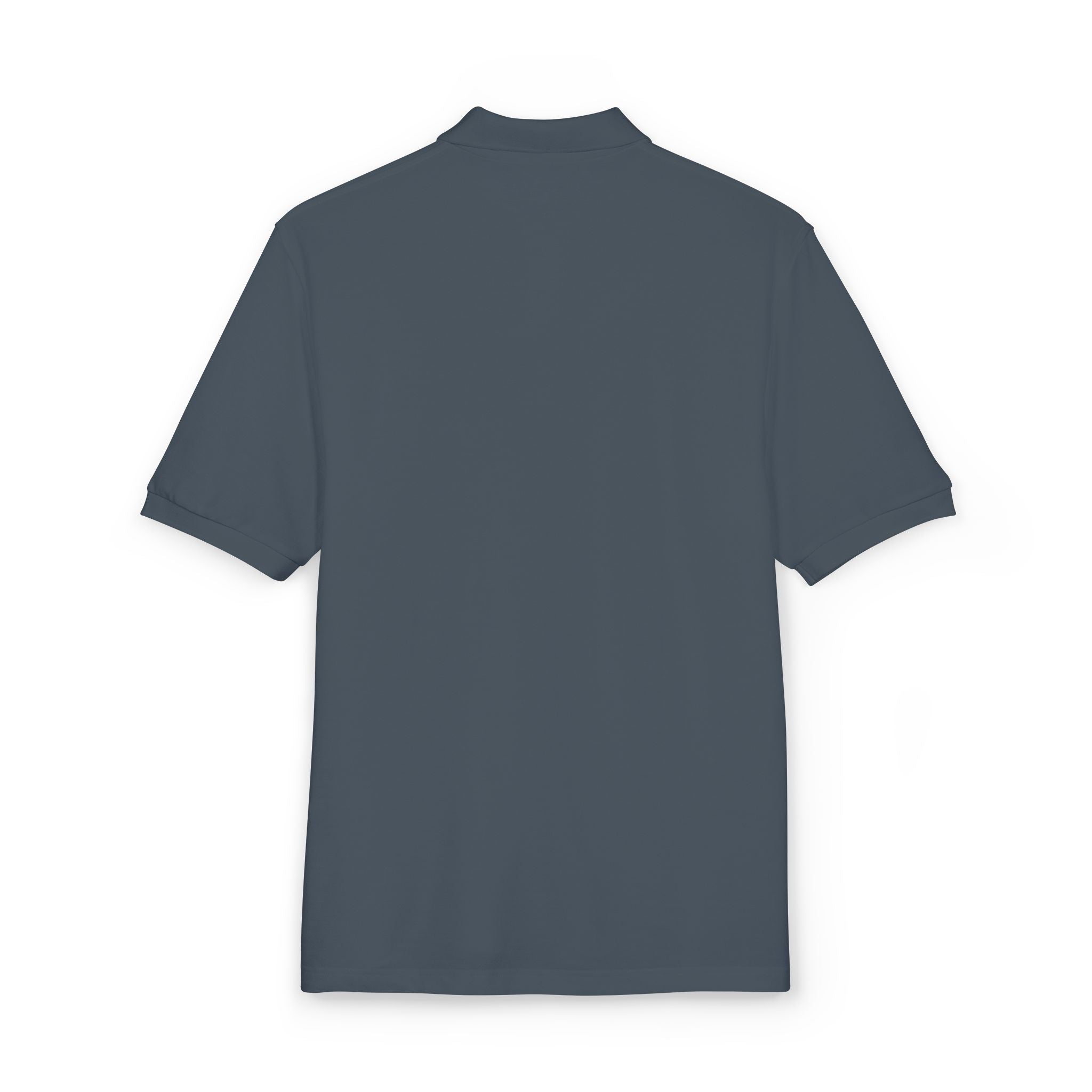 Embroidered Heart Crest Polo Shirt — Subtle White Chest Logo