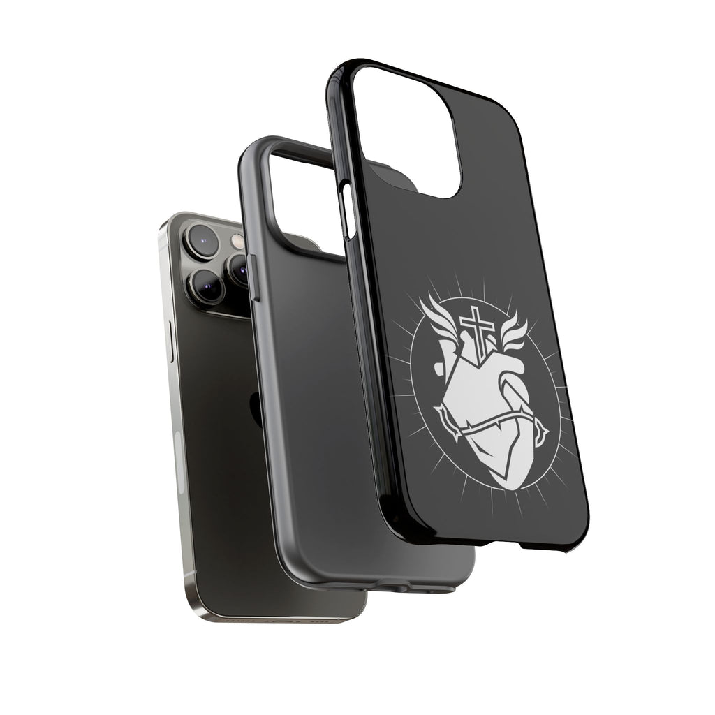 Sacred Heart Cross Phone Case — Faith-Inspired Christian Armor for iPhone