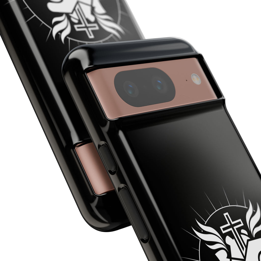 Sacred Heart Cross Phone Case — Faith-Inspired Christian Armor for iPhone