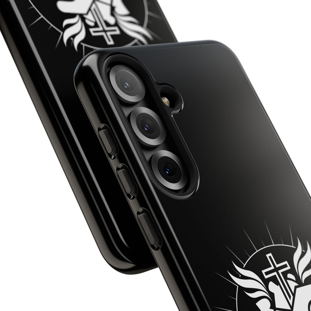 Sacred Heart Cross Phone Case — Faith-Inspired Christian Armor for iPhone