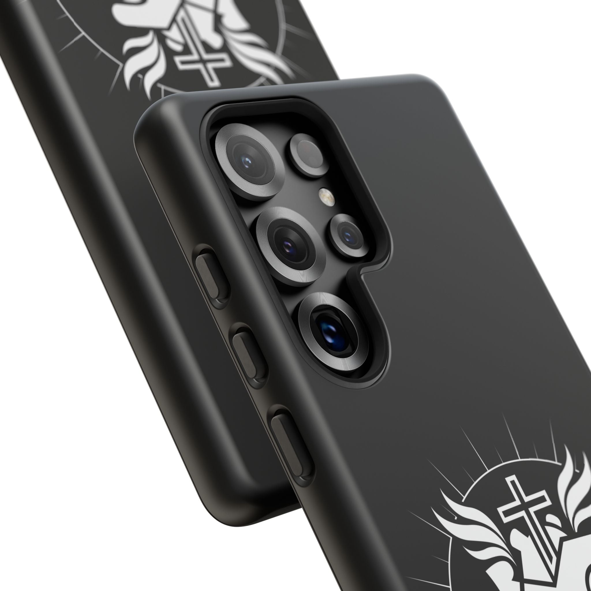 Sacred Heart Cross Phone Case — Faith-Inspired Christian Armor for iPhone