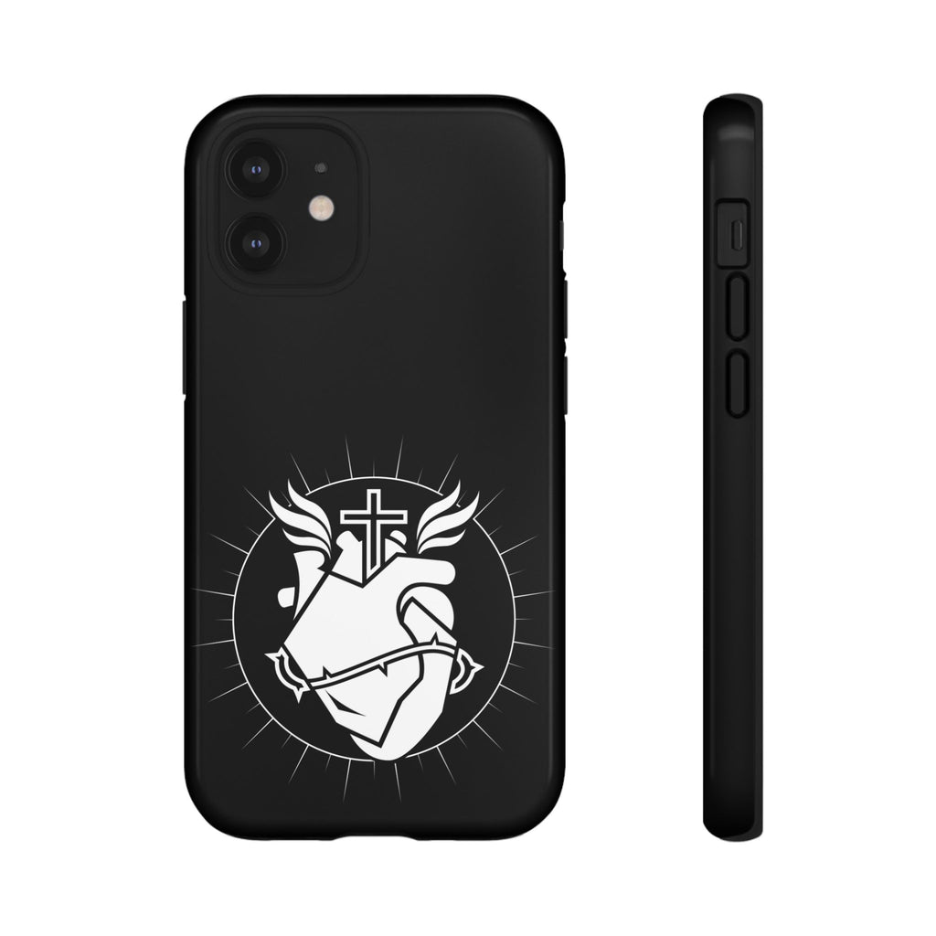 Sacred Heart Cross Phone Case — Faith-Inspired Christian Armor for iPhone