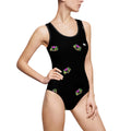Black Mardi Gras Crab One-Piece Swimsuit