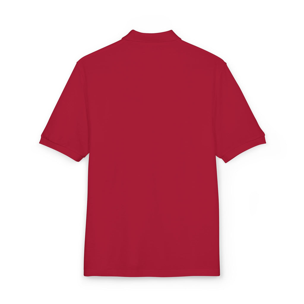 Embroidered Heart Crest Polo Shirt — Subtle White Chest Logo