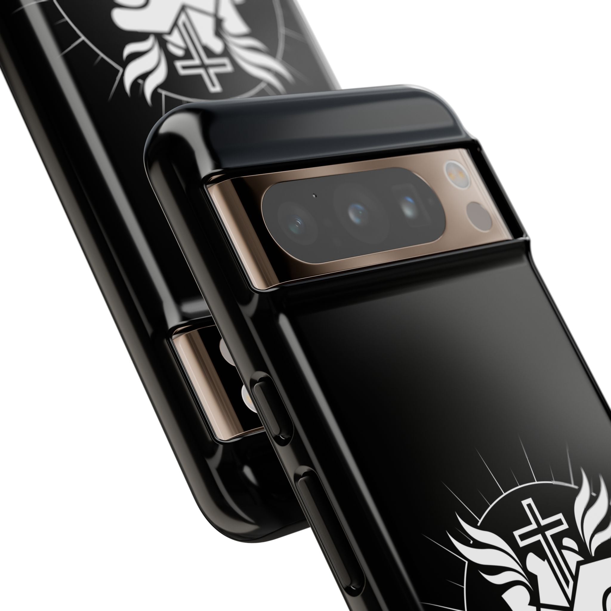 Sacred Heart Cross Phone Case — Faith-Inspired Christian Armor for iPhone