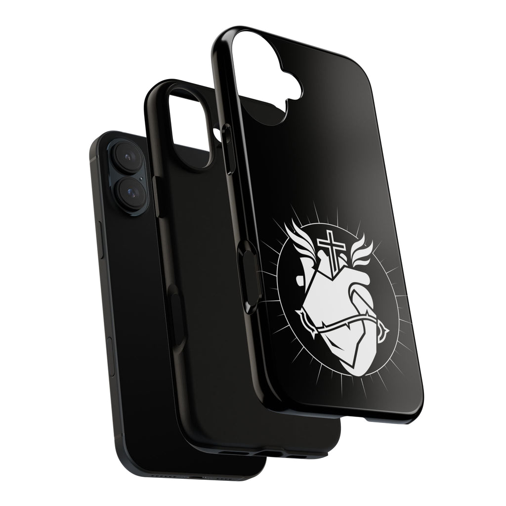 Sacred Heart Cross Phone Case — Faith-Inspired Christian Armor for iPhone