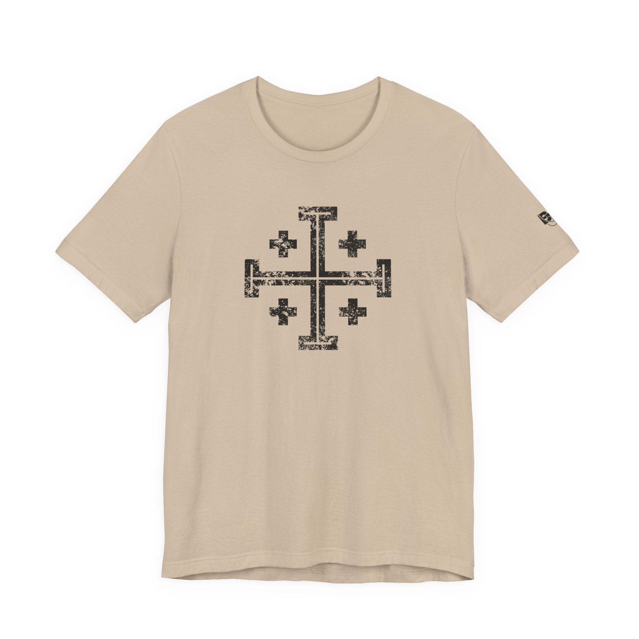 Jerusalem Cross T‑Shirt — Distressed Christian Cross Graphic Tee
