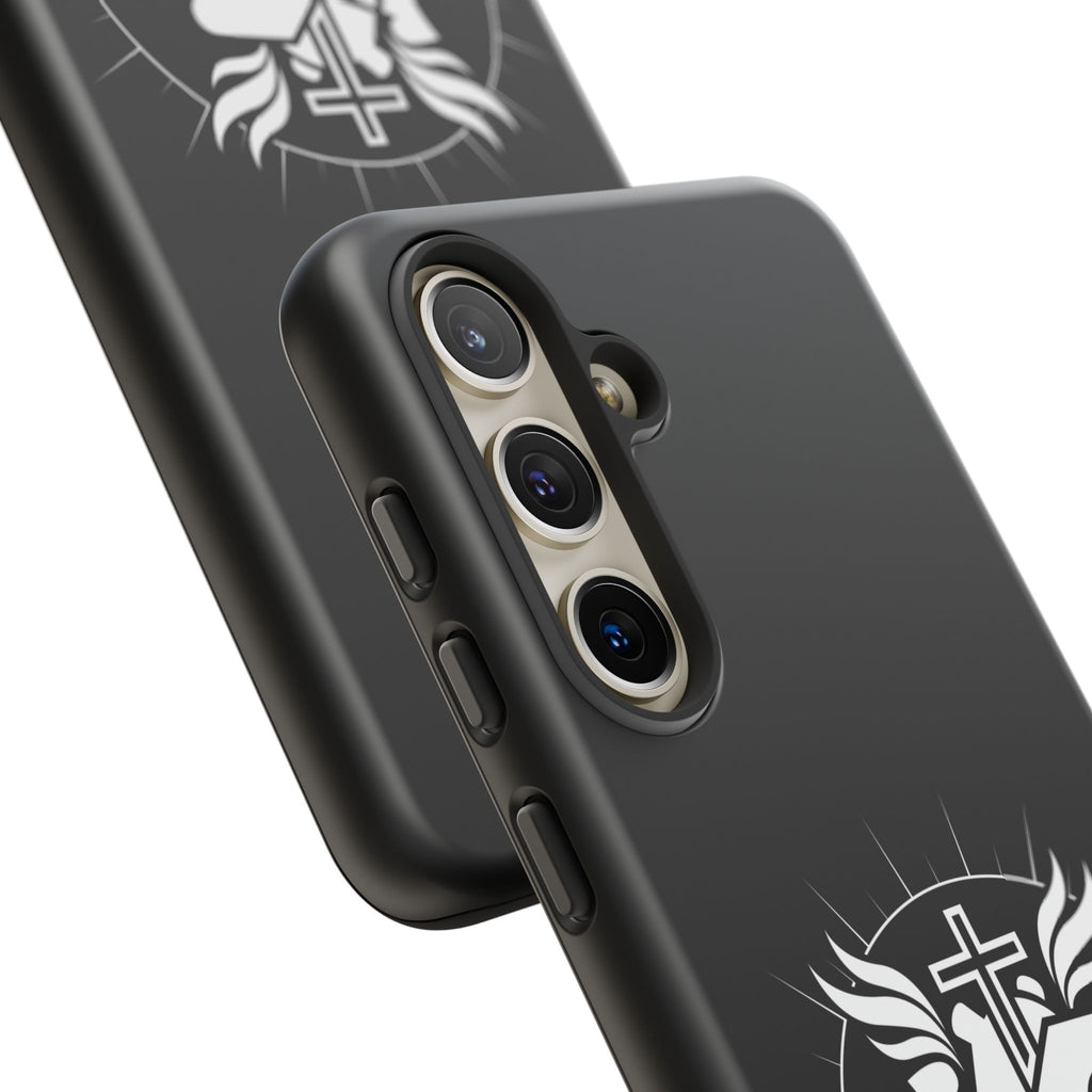 Sacred Heart Cross Phone Case — Faith-Inspired Christian Armor for iPhone