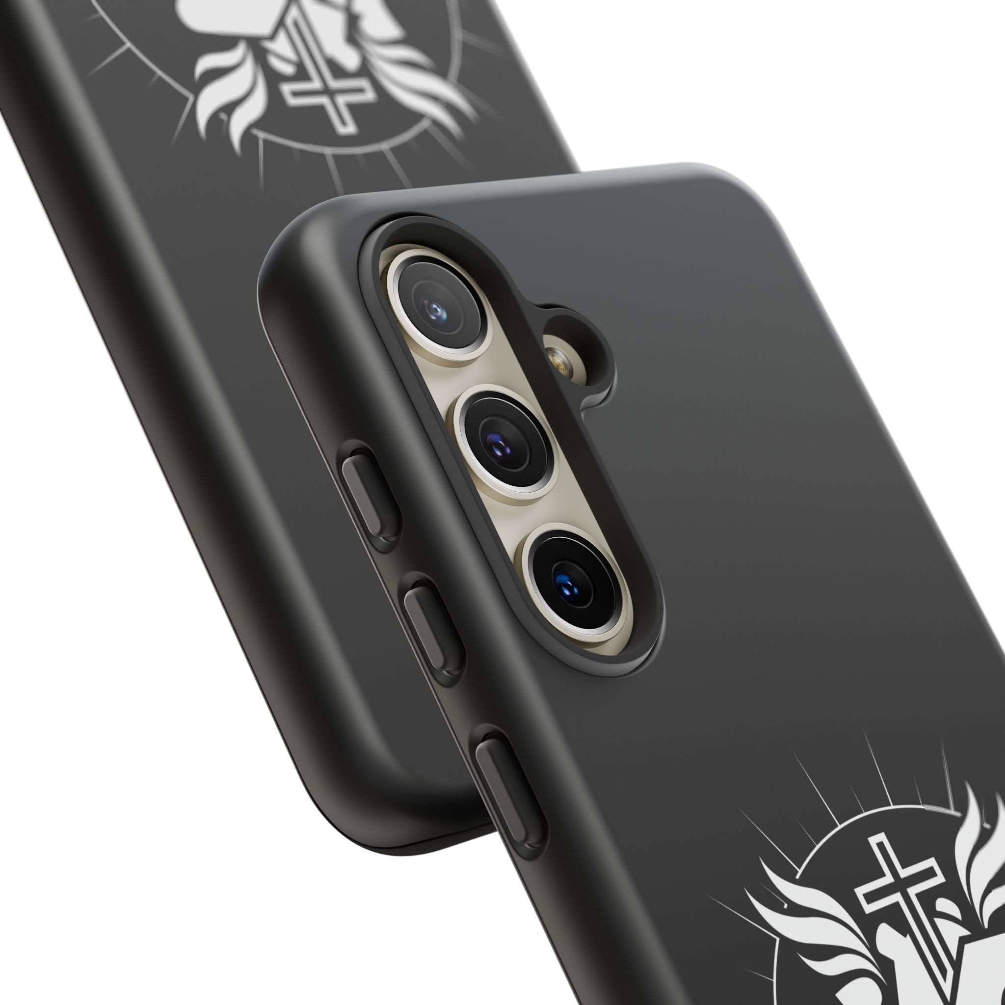 Sacred Heart Cross Phone Case — Faith-Inspired Christian Armor for iPhone