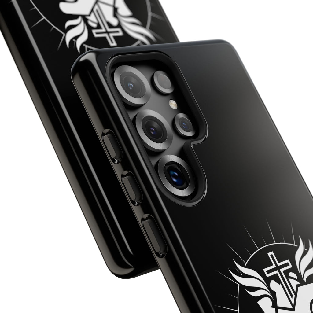 Sacred Heart Cross Phone Case — Faith-Inspired Christian Armor for iPhone