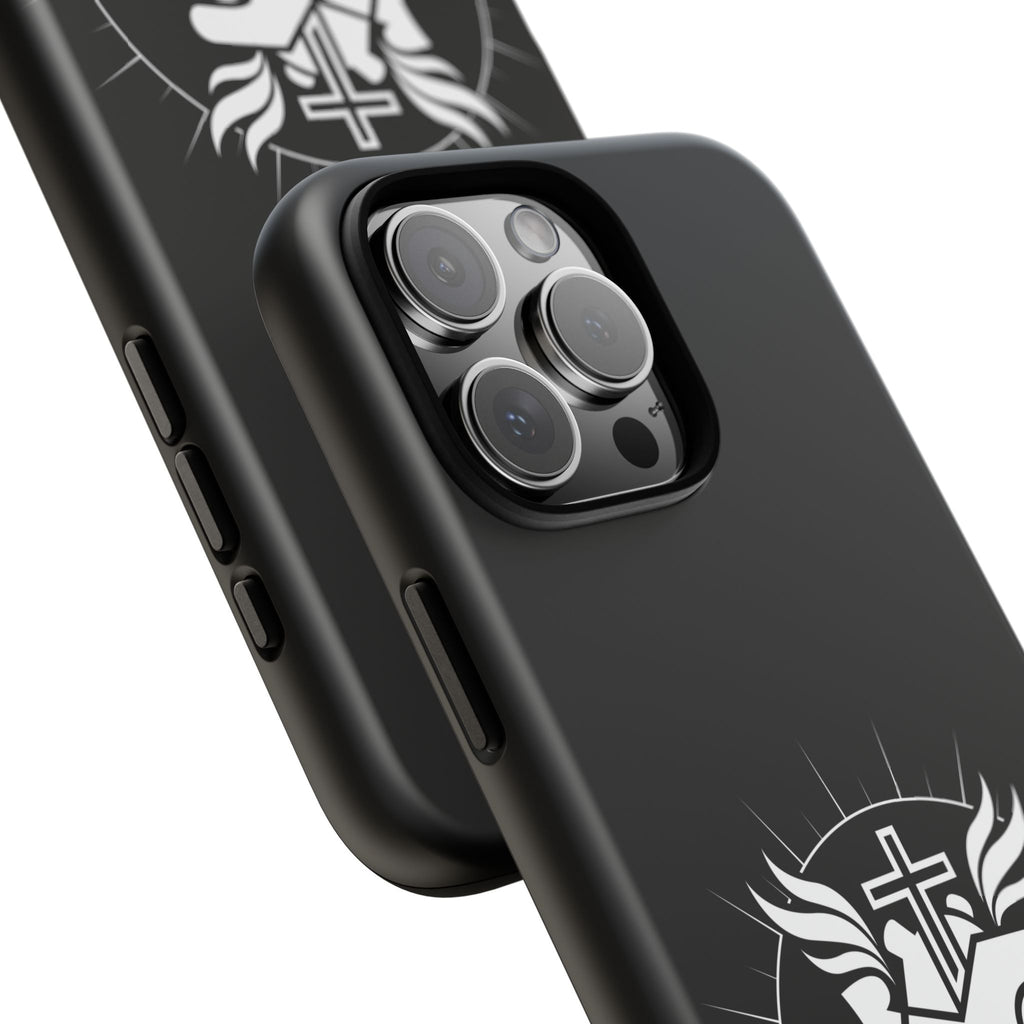 Sacred Heart Cross Phone Case — Faith-Inspired Christian Armor for iPhone