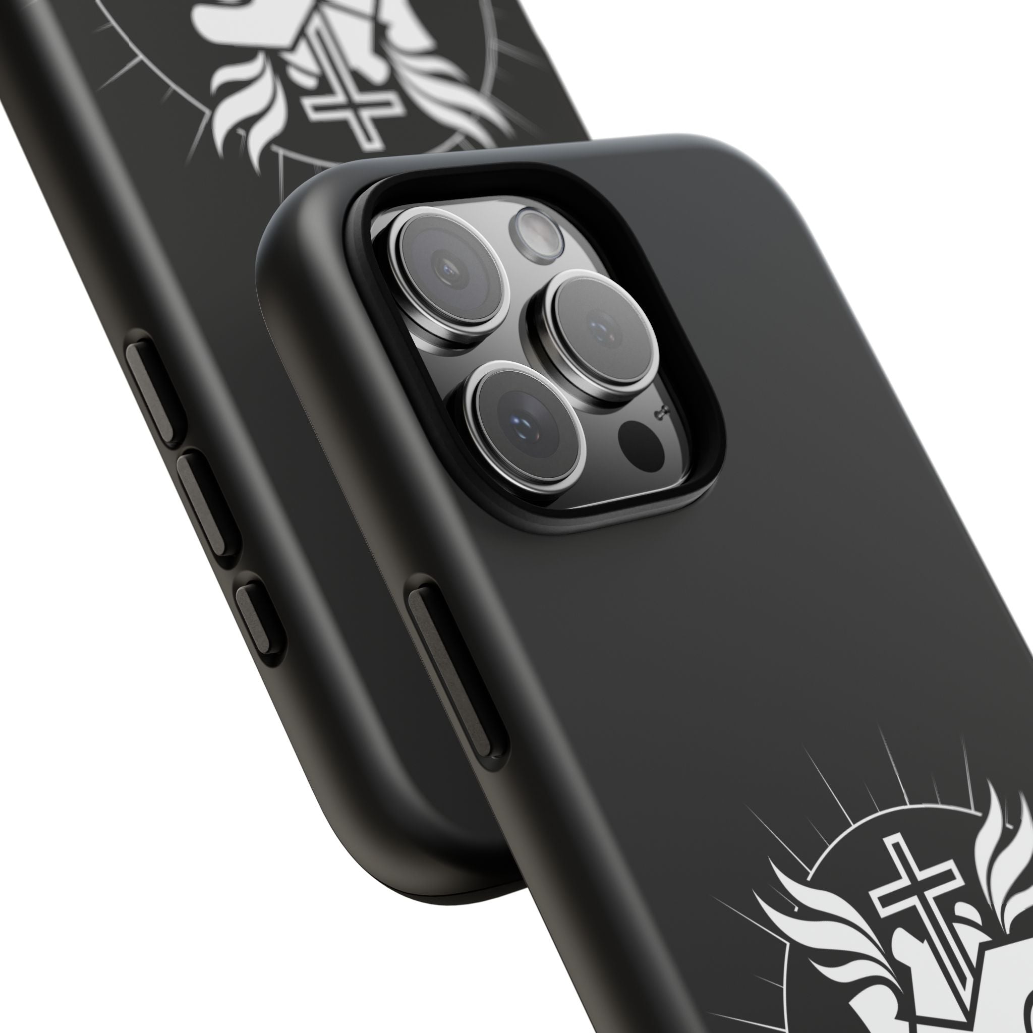Sacred Heart Cross Phone Case — Faith-Inspired Christian Armor for iPhone