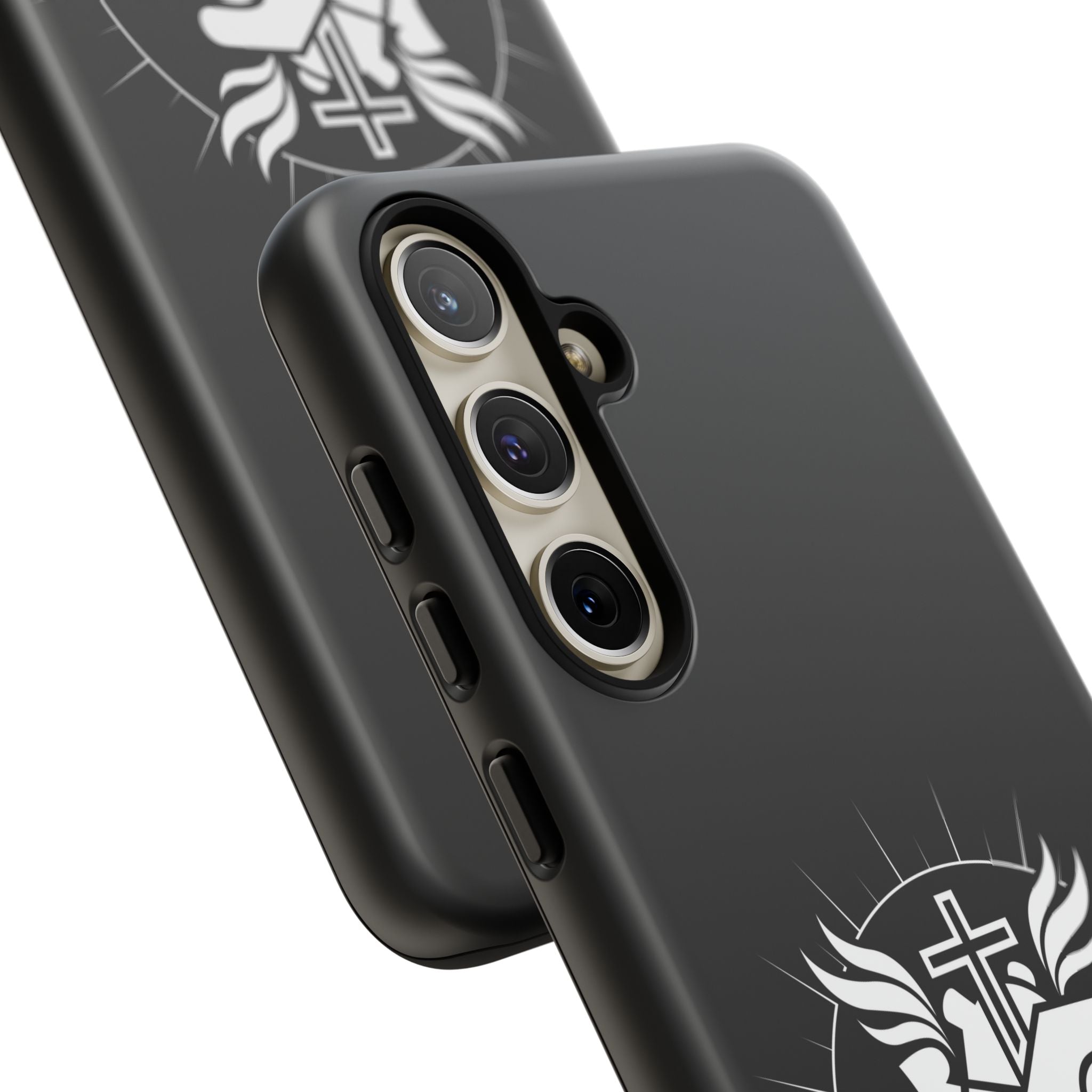 Sacred Heart Cross Phone Case — Faith-Inspired Christian Armor for iPhone