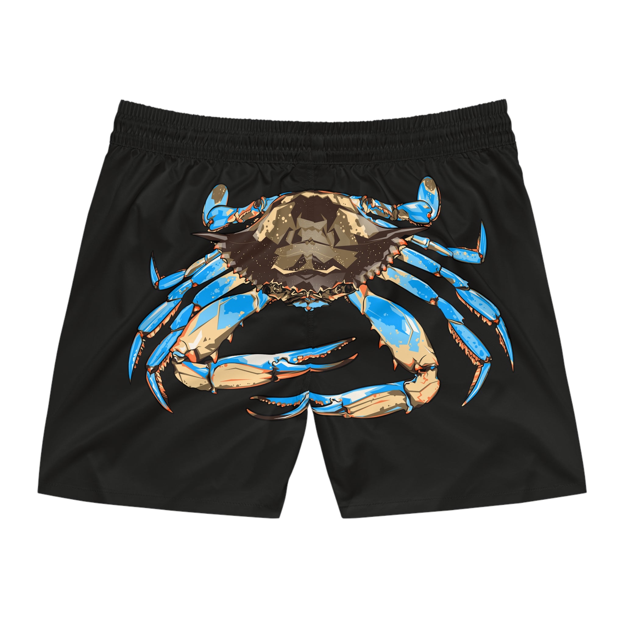 Blue Crab Graphic Swim Shorts Black