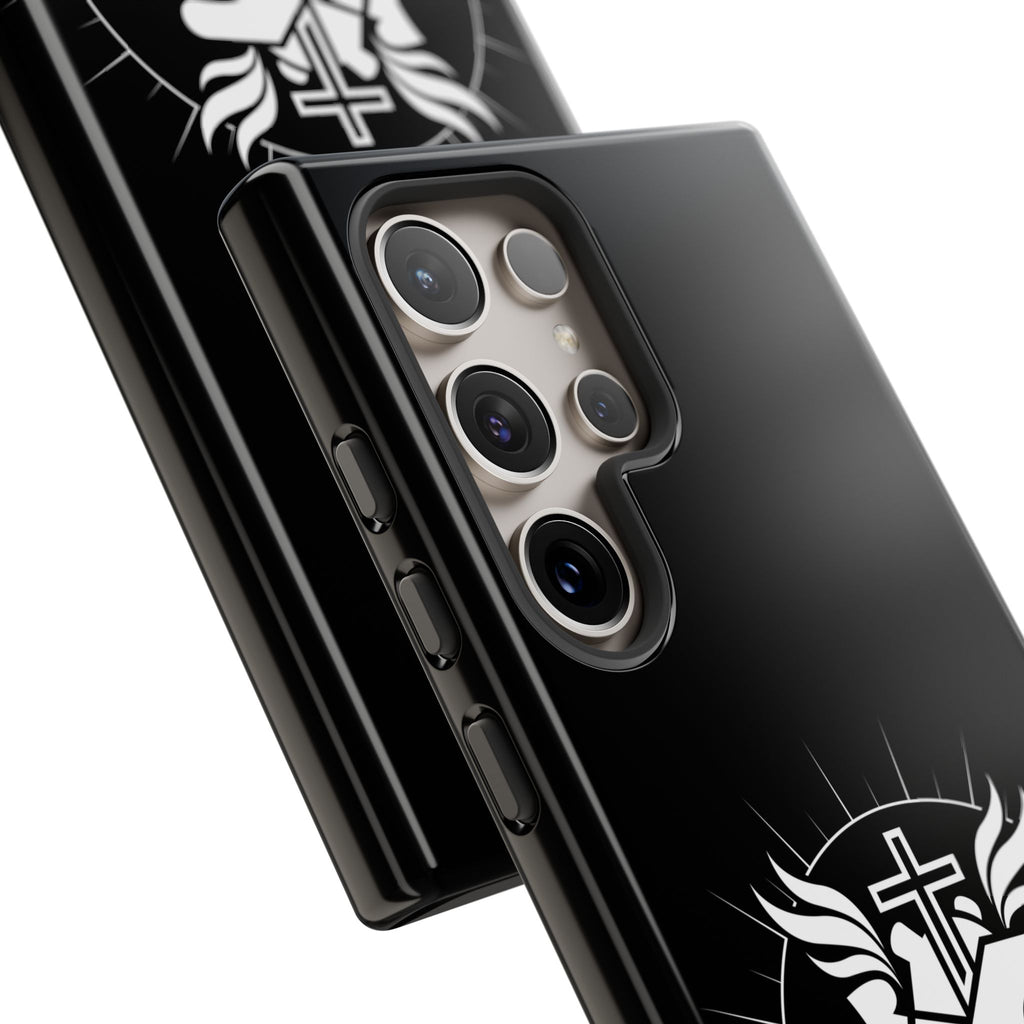 Sacred Heart Cross Phone Case — Faith-Inspired Christian Armor for iPhone
