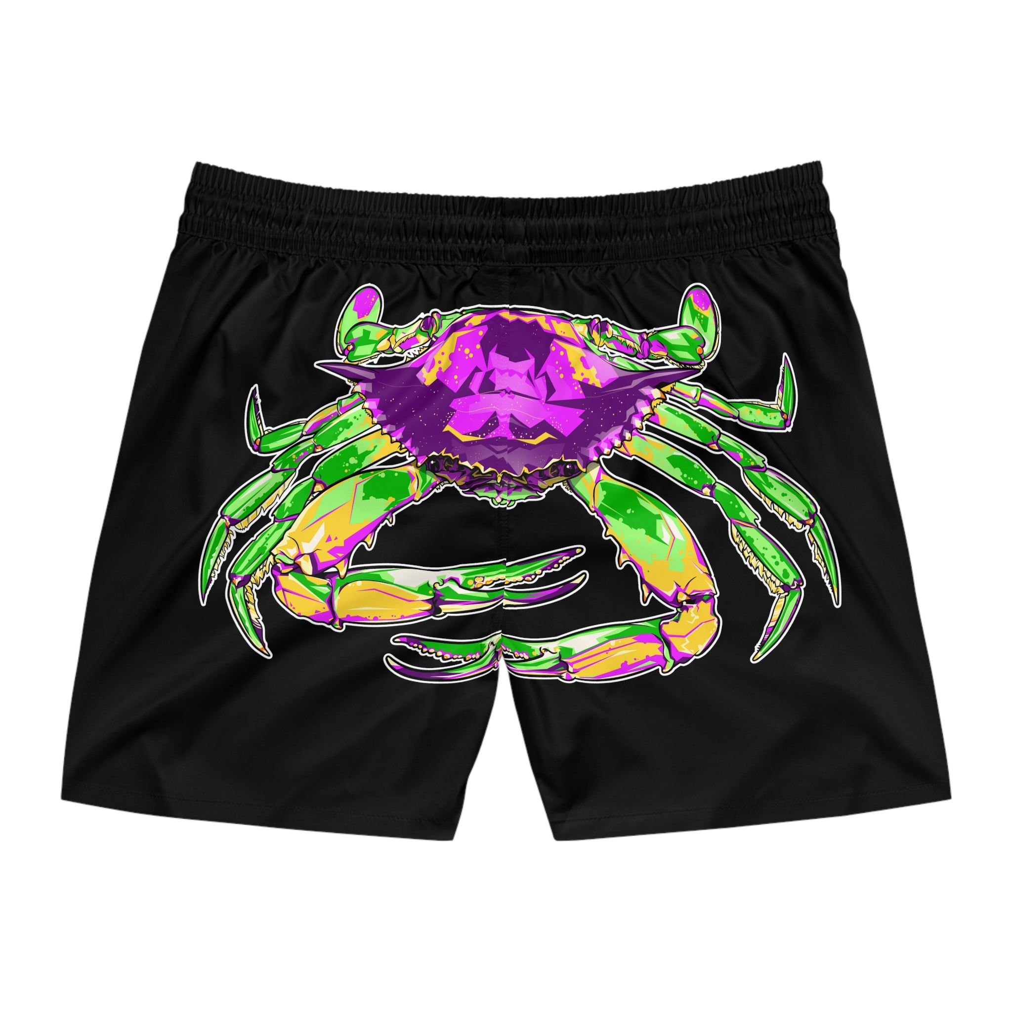 Mardi Gras Crab Graphic Swim Shorts
