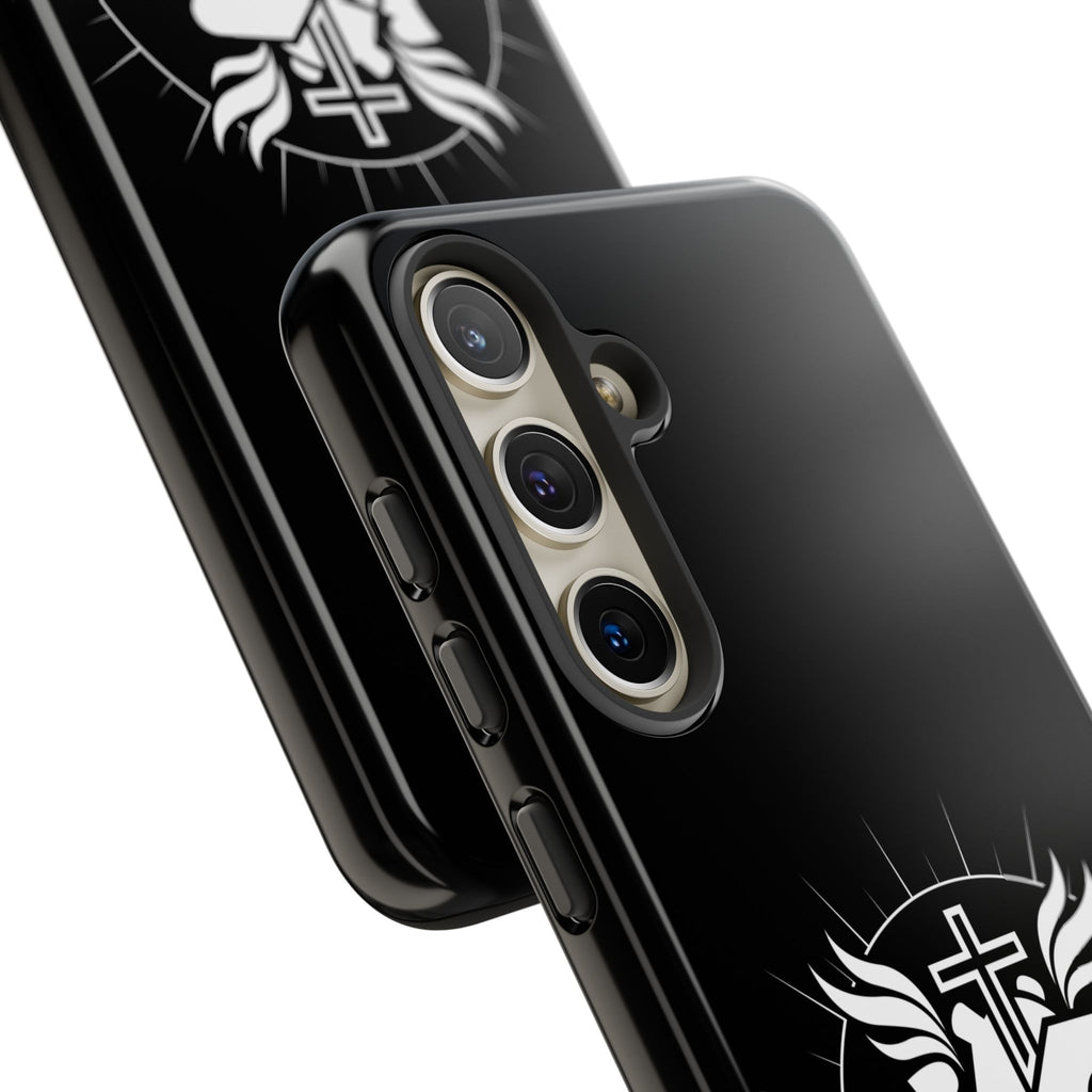 Sacred Heart Cross Phone Case — Faith-Inspired Christian Armor for iPhone
