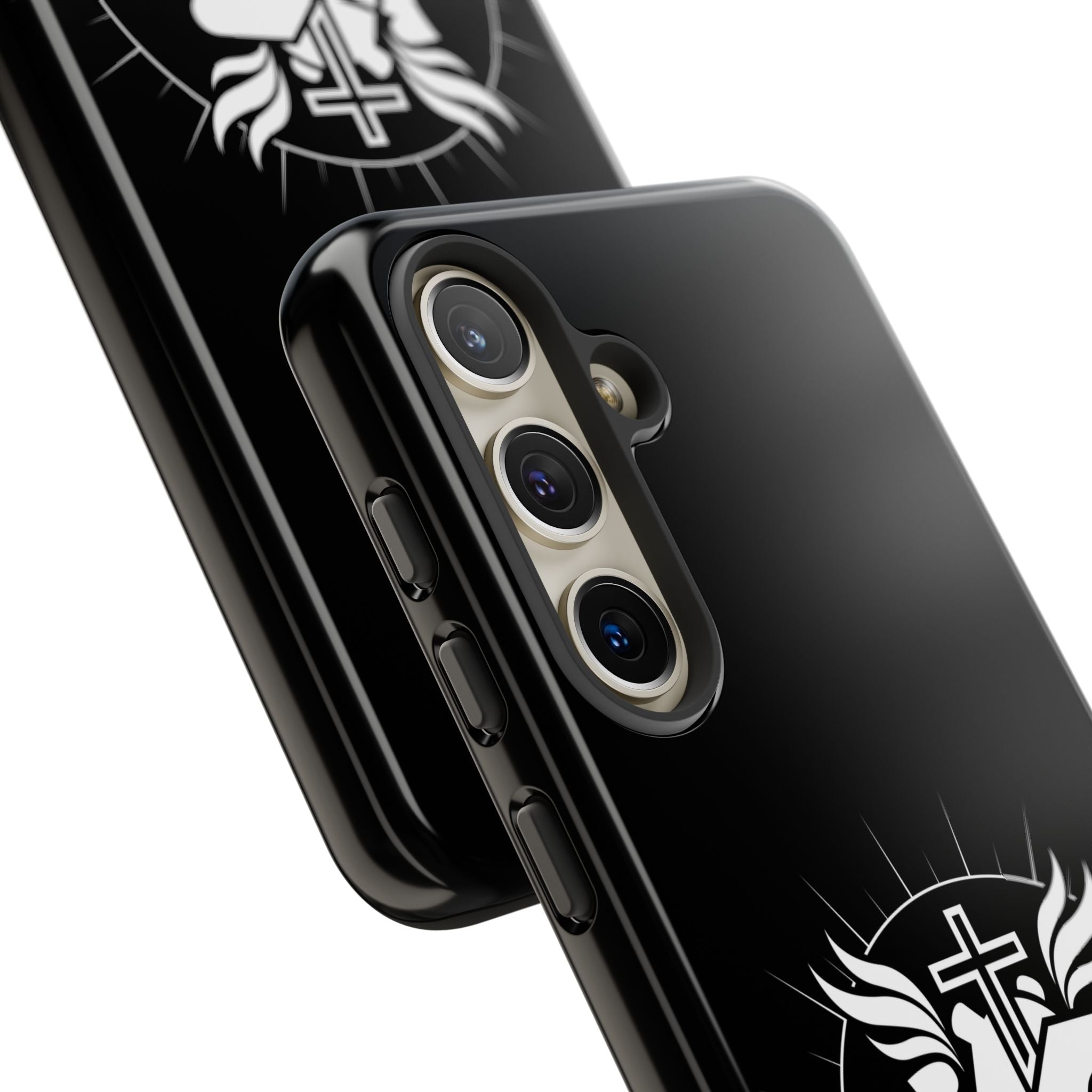 Sacred Heart Cross Phone Case — Faith-Inspired Christian Armor for iPhone