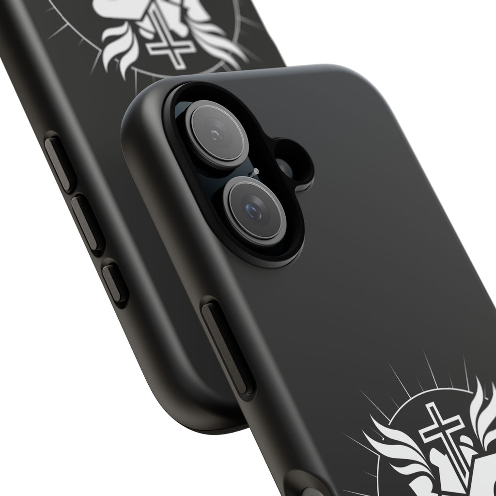 Sacred Heart Cross Phone Case — Faith-Inspired Christian Armor for iPhone