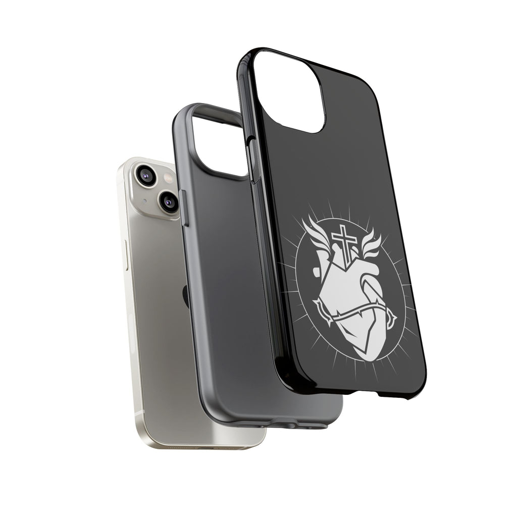 Sacred Heart Cross Phone Case — Faith-Inspired Christian Armor for iPhone
