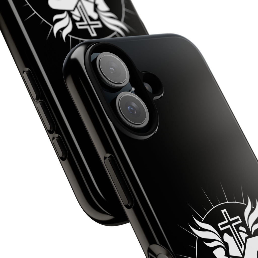 Sacred Heart Cross Phone Case — Faith-Inspired Christian Armor for iPhone