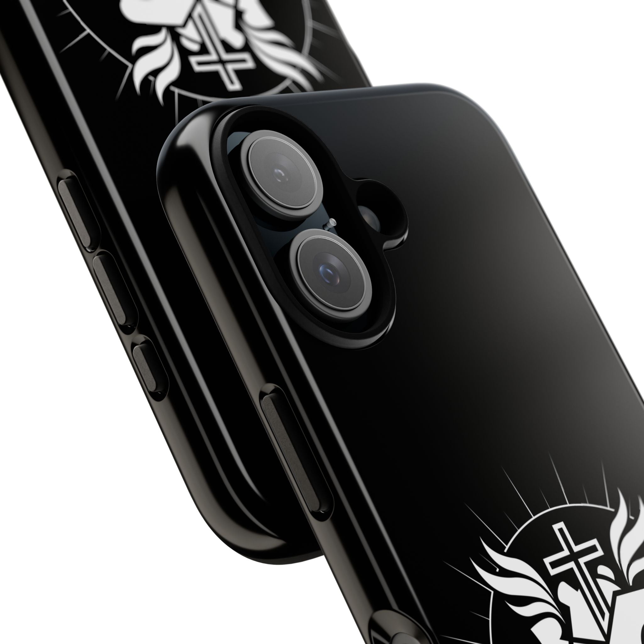 Sacred Heart Cross Phone Case — Faith-Inspired Christian Armor for iPhone