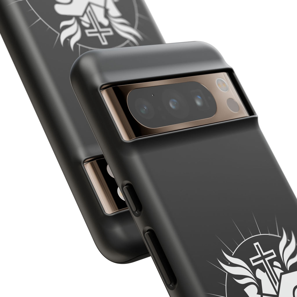 Sacred Heart Cross Phone Case — Faith-Inspired Christian Armor for iPhone